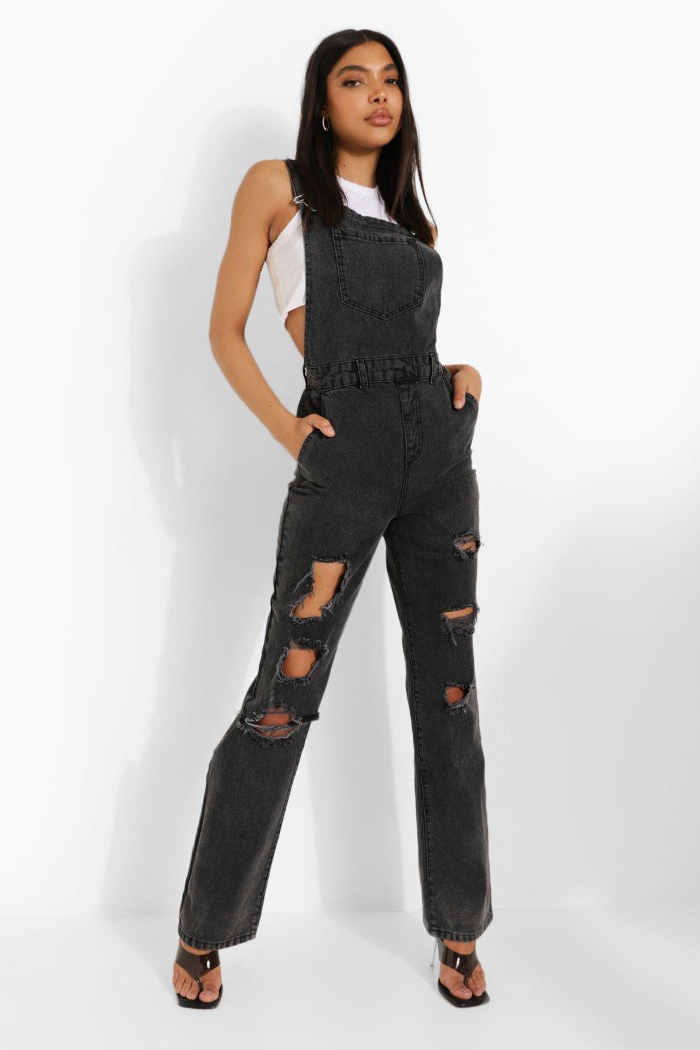 Acid wash hot sale denim overalls